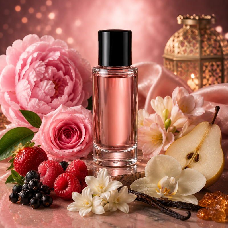 Women's luxury fragrances featuring floral, fruity, sweet, and elegant perfume collections.