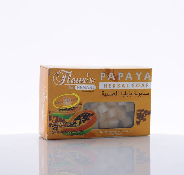 Hemani Herbal Transparent Soap Papaya 100g – Brightening & Smooth Skin