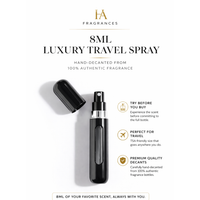 8ml perfume decant travel spray HA Fragrances portable atomizer authentic fragrance sample TSA friendly size