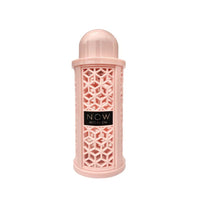 Now Women Eau De Parfum by Rave, 100ml pink bottle with intricate geometric design.