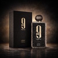 Afnan 9PM Night Out Eau De Parfum 100ml fragrance bottle with original packaging displayed on luxury background, long lasting Arabian men’s perfume popular for evening wear and night out occasions at HA Fragrances.