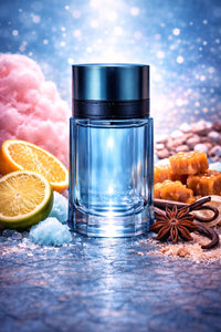 Aquolina Blue Sugar inspired fragrance oil with sweet citrus, cotton candy, vanilla, and caramel notes