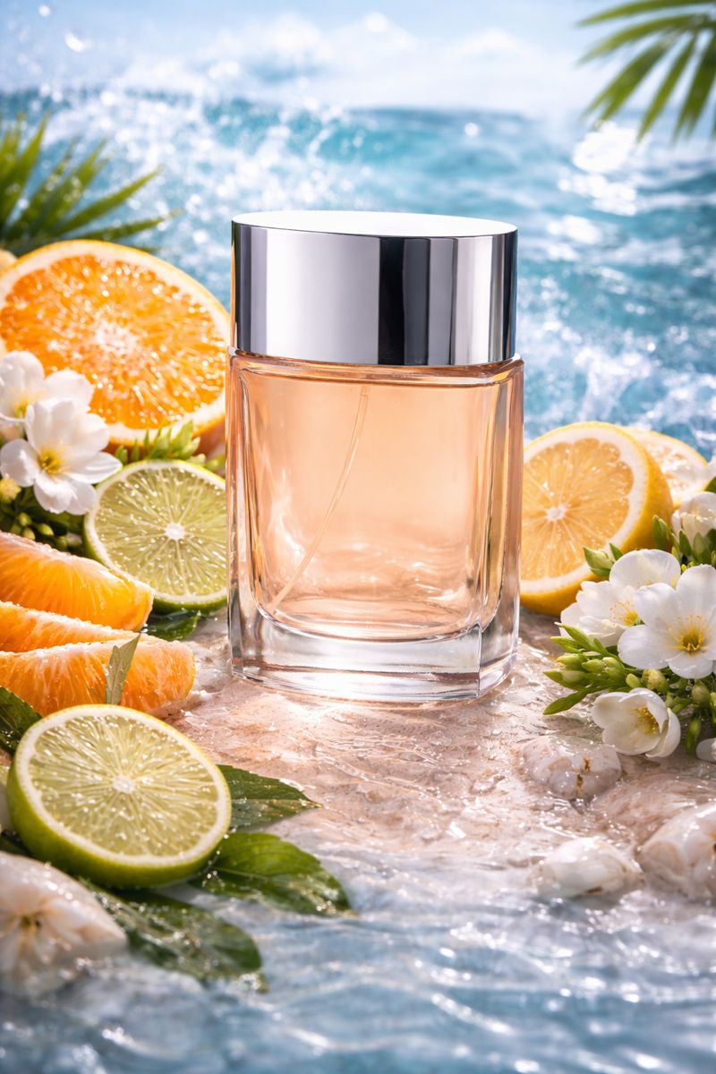 Clinique Happy inspired fragrance oil for men with fresh citrus notes of mandarin orange, lime, lemon, and sea accords, balanced with soft florals and clean woody musk.