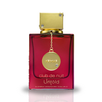 Close-up of Club De Nuit Untold EDP 105ML bottle showcasing its luxurious design.