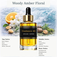 Guidance 46 Amouage inspired fragrance oil with Rose Water, Pear, Hazelnut, Bitter Almond, Frankincense, Pink Pepper, Rose, Osmanthus, Saffron, Jasmine Sambac, and Sandalwood, Akigalawood, Vanilla, Ambrette, Labdanum, Ambergris, Georgywood, Cypriol notes