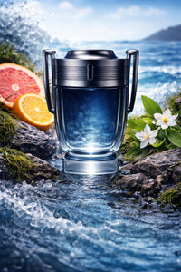 Invictus Onyx inspired fragrance oil with sea notes, grapefruit, mandarin orange, laurel, jasmine, ambergris, patchouli, and moss accords