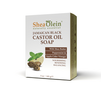 Side Angle of Jamaican Black Castor Oil Soap by Shea Olein with Shea Butter, Peppermint & Apple Cider Vinegar