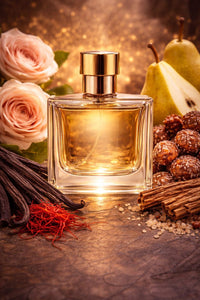 Kayali Oudgasm Vanilla Oud 36 inspired fragrance oil with saffron, praline, pear, rose, vanilla sugar, oud, white musk, and cashmere wood notes