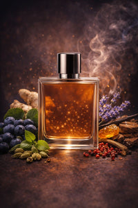 Midnight Royale inspired men’s fragrance oil with blueberry, cardamom, vanilla, amber, and teak wood notes