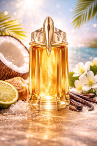 Mugler Alien Goddess inspired fragrance oil with coconut water, jasmine, bergamot, bourbon vanilla, and cashmeran notes
