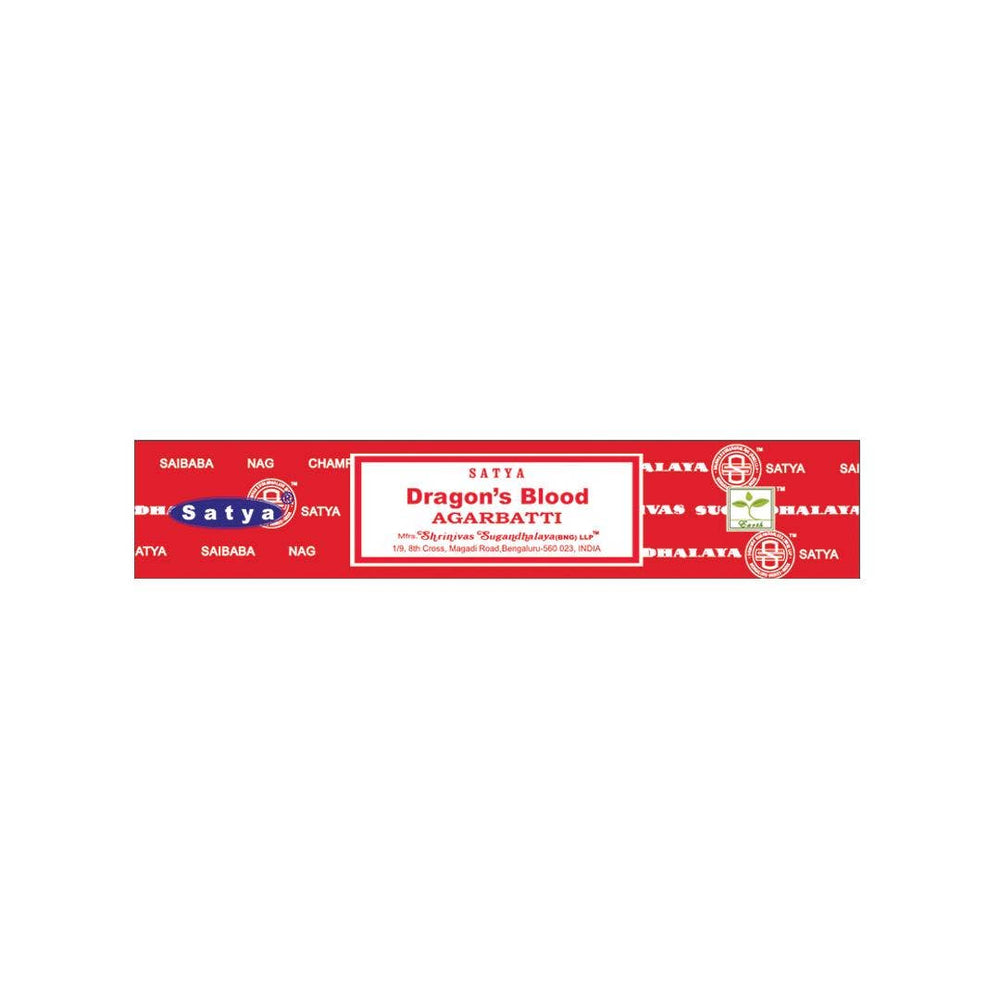 Satya Dragon’s Blood incense 15g box – hand-rolled agarbatti for meditation, cleansing, and relaxation