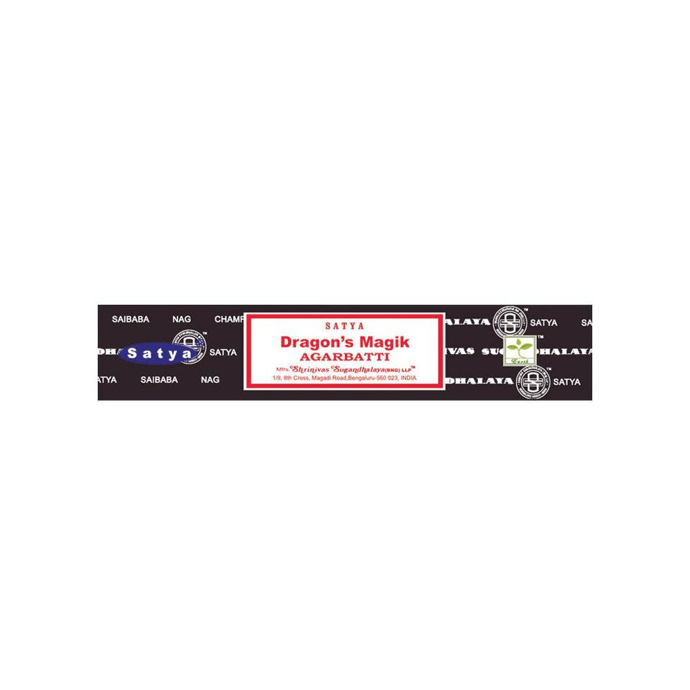 Satya Dragon’s Magik Agarbatti 15g incense pack with traditional Indian packaging