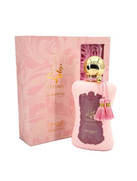 Zimaya Fatima Extrait de Parfum 100ml women’s luxury floral gourmand perfume with pink bottle and box